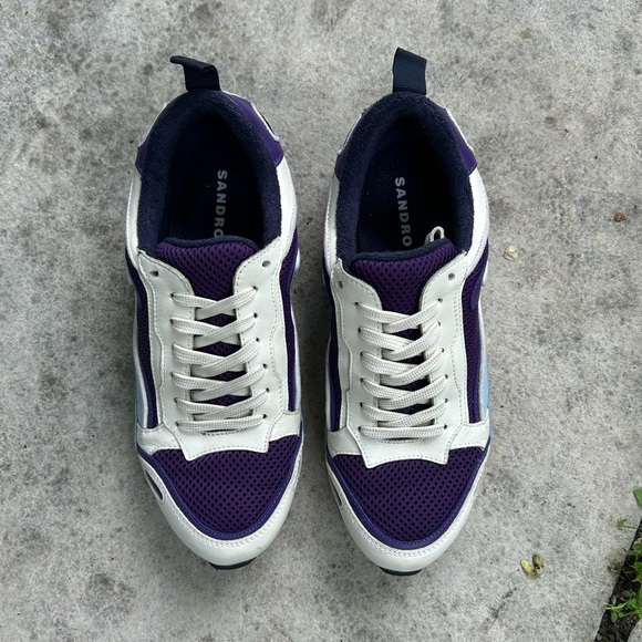 Sandro Paris Flame Sneakers, Blue/ Purple, size 40 - Picture 3 of 12